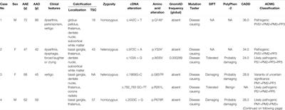 Mutation Analysis of MYORG in a Chinese Cohort With Primary Familial Brain Calcification